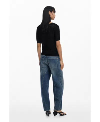 Desigual Women's Openwork Knit T-shirt