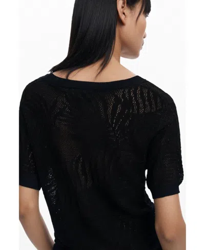 Desigual Women's Openwork Knit T-shirt