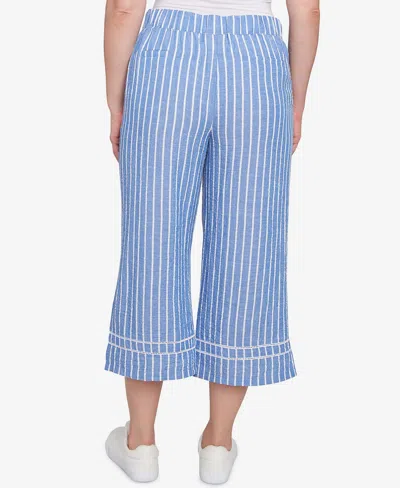 Ruby Rd. Petite Yarn Dye Stripe Relaxed Soft Capri Pants