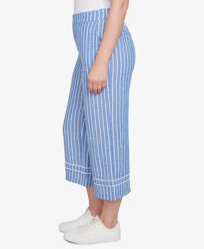 Ruby Rd. Petite Yarn Dye Stripe Relaxed Soft Capri Pants