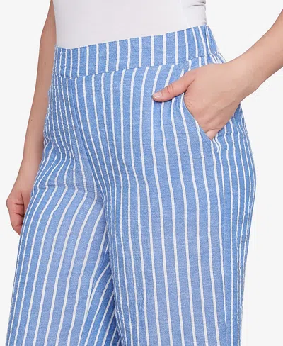 Ruby Rd. Petite Yarn Dye Stripe Relaxed Soft Capri Pants