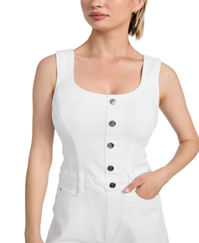 Guess Women's Sunni Sleeveless Denim Romper