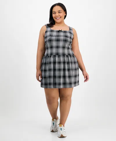 Planet Heart Trendy Plus Size Plaid Drop-waist Dress