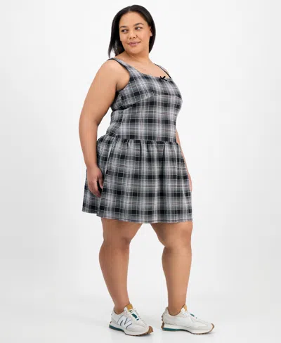 Planet Heart Trendy Plus Size Plaid Drop-waist Dress