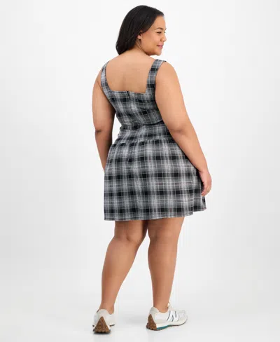 Planet Heart Trendy Plus Size Plaid Drop-waist Dress