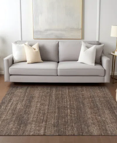 Dalyn Burano Washable Bu3 9'x12' Area Rug In Brown