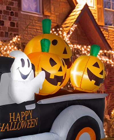 Glitzhome Lighted Inflatable Truck, 8 Feet