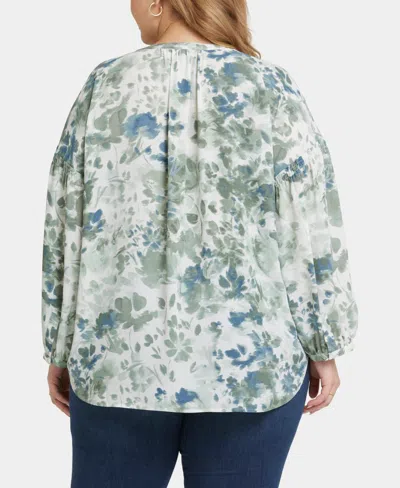 Nydj Plus Size Paulina Peasant Blouse Long Sleeve Top