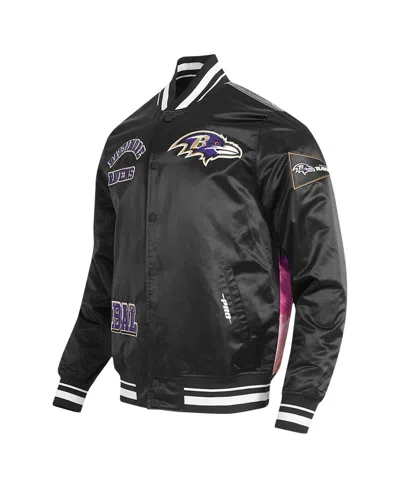Pro Standard Men's Black Baltimore Ravens Sublimated Satin Full-snap Jacket