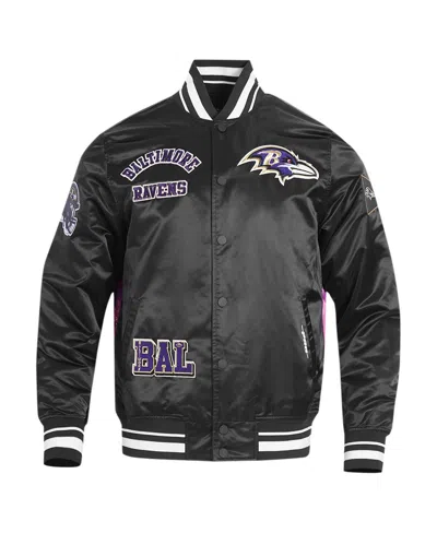 Pro Standard Men's Black Baltimore Ravens Sublimated Satin Full-snap Jacket