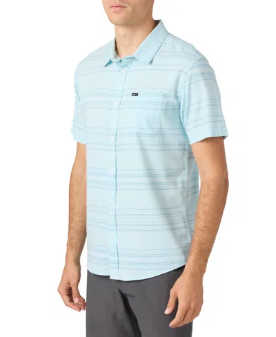 O'neill Seafaring Stripe Stretch Short Sleeve Button-up Shirt In Blue