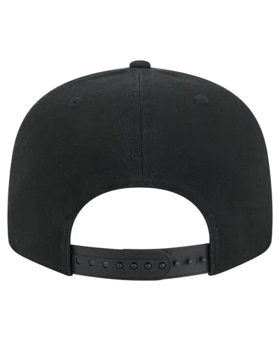 New Era Men's Black Detroit Lions Adventure Canvas Split Panel 9fifty Snapback Hat