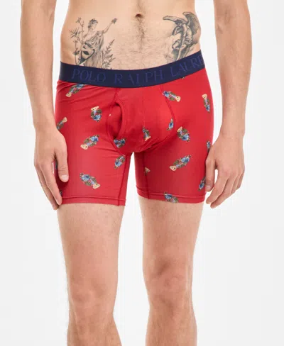 Polo Ralph Lauren Men's 3-pk. Holiday Boxer Briefs Gift Set In Red