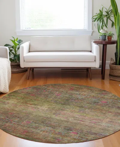 Dalyn Burano Bu9 8'x8' Round Area Rug In Brown