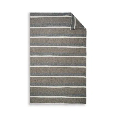 Matouk Como 360 Beach Wrap Linen Throw In Brown