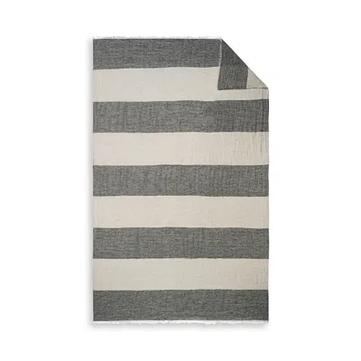 Matouk Como 360 Beach Wrap Linen Throw In Brown