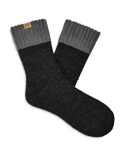 Ugg Camdyn Cozy Quarter Length Socks In Black