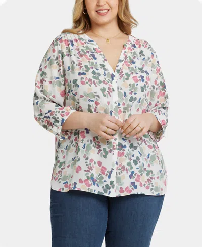 Nydj Plus Size Pintuck Blouse Sleeve Top