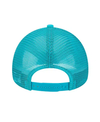 New Era Women's Aqua Miami Dolphins Peace Love Trucker 9forty Adjustable Hat