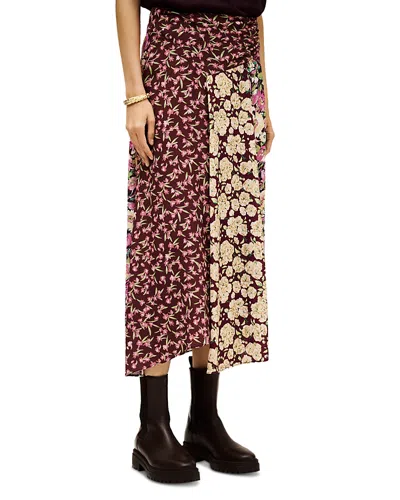 Ba&sh Ba & Sh Ilixia Asymmetrical Skirt In Burgundy