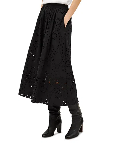 Ba&sh Ba & Sh Bela Embroidered Skirt In Black