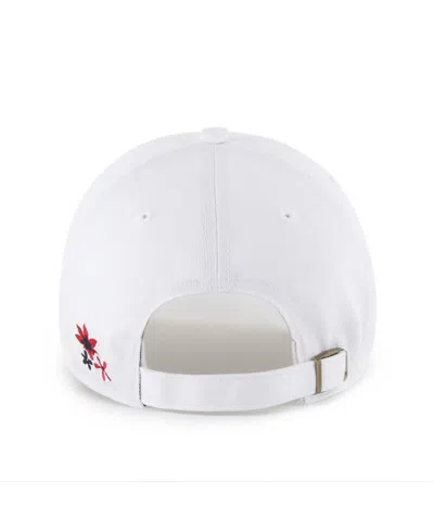 47 Brand Women's White Atlanta Braves Flower Power Clean Up Adjustable Hat