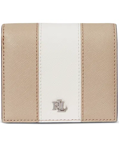 Ralph Lauren Crosshatch Leather Compact Wallet