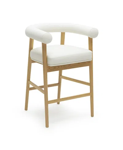 Tov Furniture Spara Faux Leather Counter Stool In White