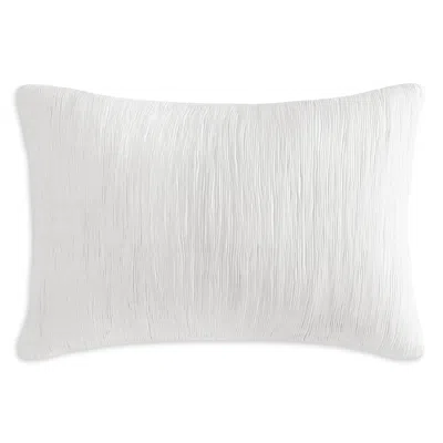 Donna Karan Evolution Pleated Textured Decorative Pillow, 14x 20 In White