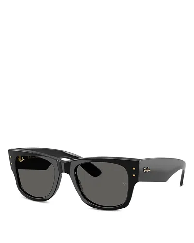 Ray Ban Mega Wayfarer Disney 100th Anniversary Sunglasses Black With Pattern White Frame Grey Lenses 51-21 In Black