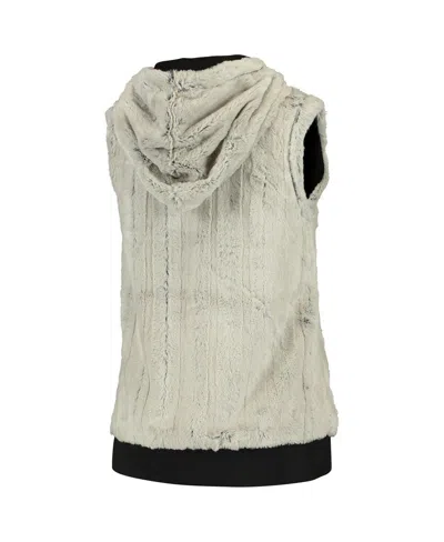 Antigua Women's  Silver And Black San Antonio Spurs Rant Hooded Full-zip Vest