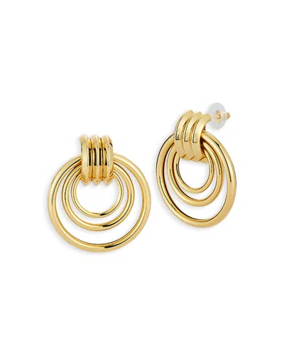 Aqua Multi-hoop Drop Earrings - Exclusive In Gold