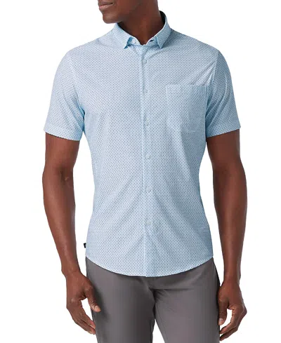 Mizzen + Main Mizzen+main Leeward Short Sleeve Dress Shirt In Blue