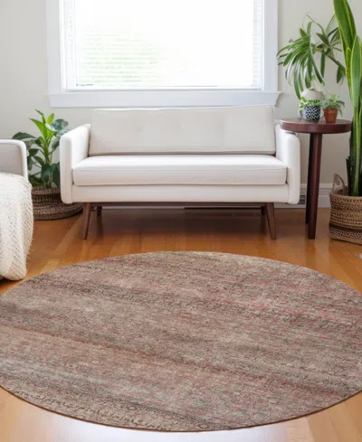 Dalyn Burano Bu12 8'x8' Round Area Rug In Brown