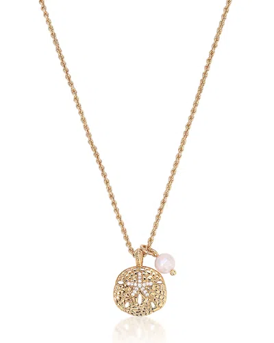 Ettika Sand Dollar Pendant Charm Necklace In Gold