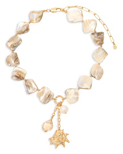 Ettika True Shell Pendant Necklace In Gold