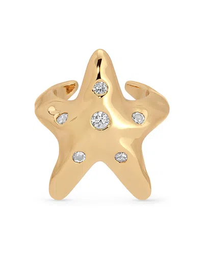 Ettika Pave Starfish Luxe Ear Cuff In Gold
