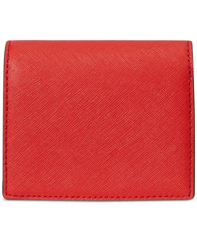 Ralph Lauren Crosshatch Leather Compact Wallet