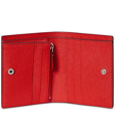 Ralph Lauren Crosshatch Leather Compact Wallet