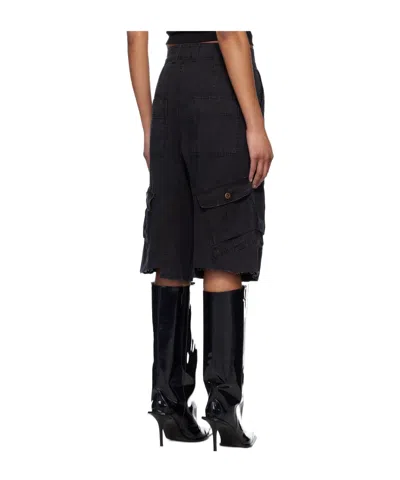 We11 Done Cotton Cargo Shorts In Black