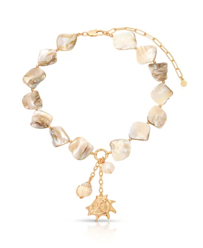 Ettika True Shell Pendant Necklace In Gold
