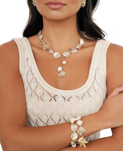 Ettika True Shell Pendant Necklace In Gold