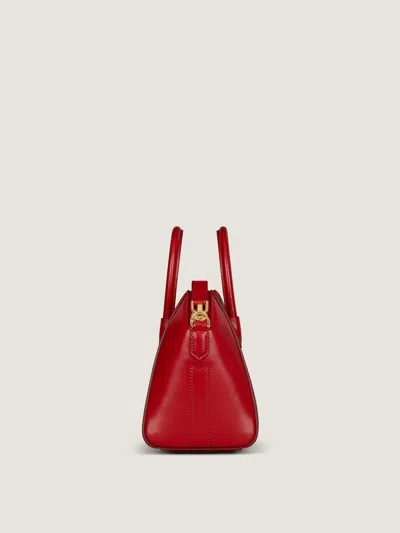 Givenchy Antigona Mini Top-handle Bag In Patent Leather In Red
