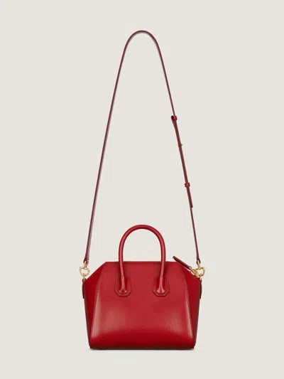 Givenchy Antigona Mini Top-handle Bag In Patent Leather In Red