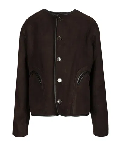 Blazé Milano Gliss Reversible Leather-trimmed Shearling Jacket