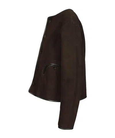 Blazé Milano Gliss Reversible Leather-trimmed Shearling Jacket