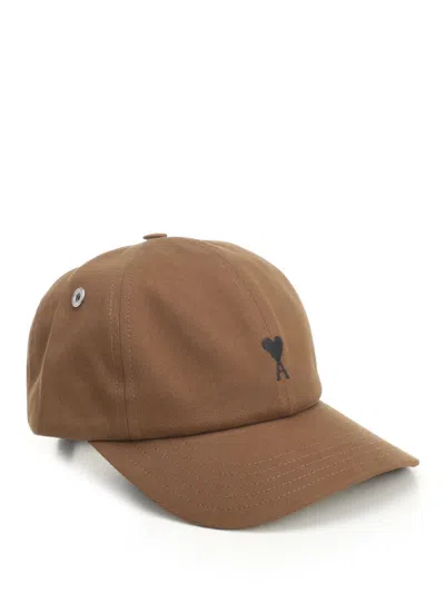 Ami Alexandre Mattiussi Ami Paris Logo Embroidered Curved Peak Cap