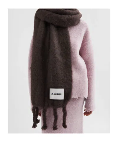 Jil Sander Men Plain Scarf With Jill Sander Label