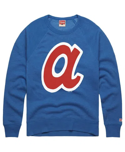 Homage Men'sâ Royal Atlanta Braves Retro Tri-blend Pullover Sweatshirt