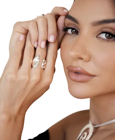 Ettika Liquid Luxe Open Ring In Metallic